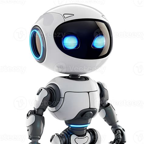 White Robot With Blue Eyes 46802806 Png