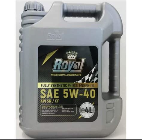 Royal Fully Synthetic Petrol Engine Oil SAE 5W 40 API SN CF 4L Lazada