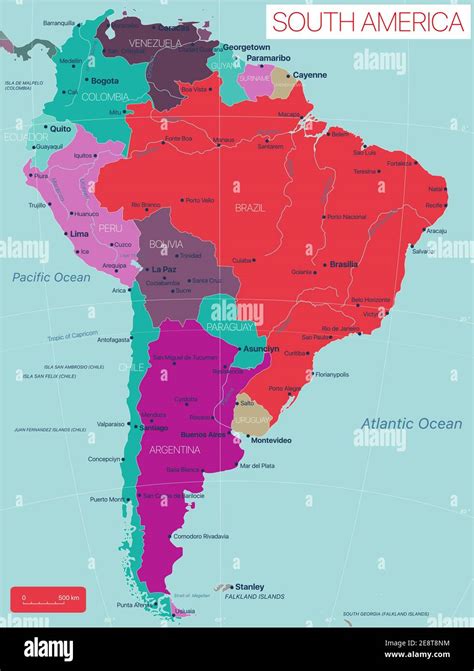 Mapa America Del Sur Paises Y Capitales | Images and Photos finder
