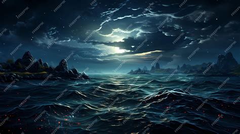 Premium AI Image | Sea of stars at night