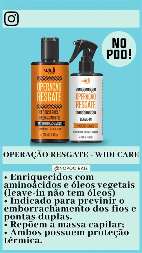 OPERAÇÃO RESGATE WIDI CARE Aminoácidos Leave in Corte quimico