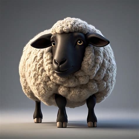 A black sheep in a thoughtful pose | Premium AI-generated image