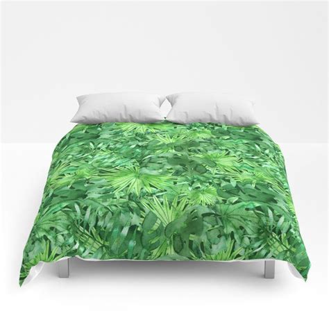 Buy Fresh Green Tropical Garden Comforters By Sofyadushkina Worldwide