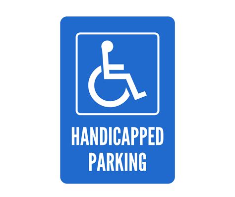 Handicapped Parking Sign Printable Templates Free Pdf Downloads
