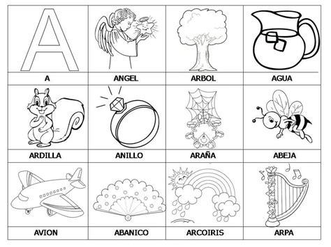 Objetos Com A Letra A Para Imprimir - Objetos que empiezan con la letra A para colorear - 19 fotos e imágenes ...
