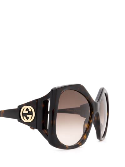 Gucci Eyewear Sunglasses In Dark Havana Modesens