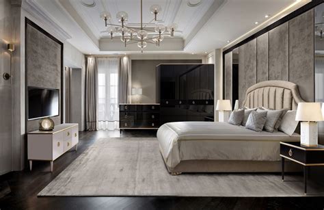 Купить современную чёрную спальню Rimini Solo в Москве