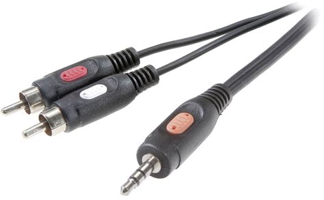 Câble audio SpeaKa Professional SP 1301304 2x Cinch RCA mâle 1x Jack