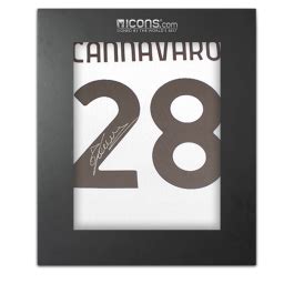 Fabio Cannavaro Back Signed Juventus Home Shirt In Deluxe Packaging