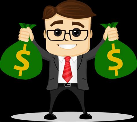 Download Successful Businessman Holding Money Bags
