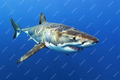 Premium Photo | A shark with the mouth open and the teeth showing the teeth