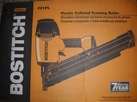BOSTITCH F21PL 21 Degree Plastic Collated Air Framing Nailer Nail ...