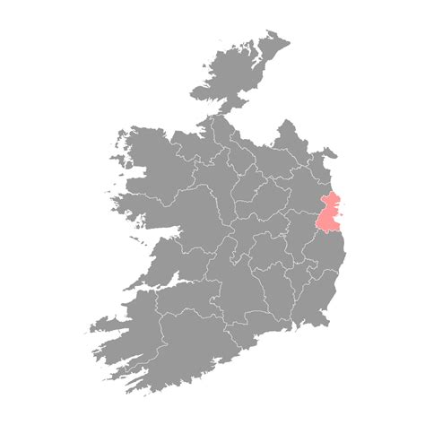 County Dublin map, administrative counties of Ireland. Vector ...