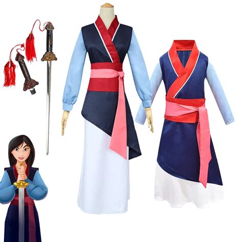 Robe De Princesse Hua Mulan Anime Costume De Princesse Pour Enfants