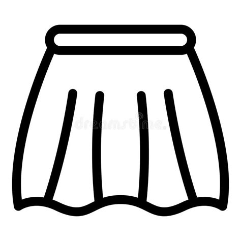 Skirt Icon Outline Vector Fabric Design Stock Vector Illustration Of