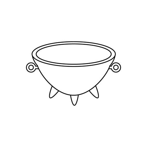 Cauldron icon. Boiler illustration sign. Pot symbol. Caldron logo ...