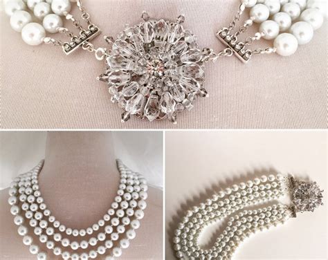 Audrey Hepburn Pearl Necklace inspired by Breakfast at Tiffanys - Etsy