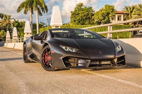 Rent The Lamborghini Huracan Spyder Black In Miami