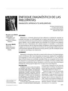 EnfoquE diagnóstiCo dE las miElopatías webcir org enfoque diagn 243