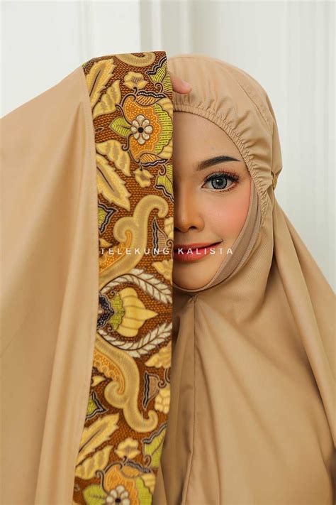 Telekung Batik Nude Tbn