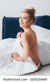 Beautiful Happy Naked Woman Sitting Bed Stock Photo Shutterstock