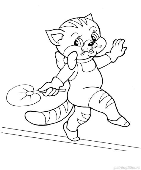 Раскраска для детей. Кошечка