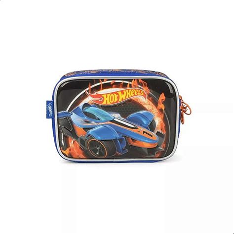 Estojo Escolar Hot Wheels L Pis Laranja The Originals