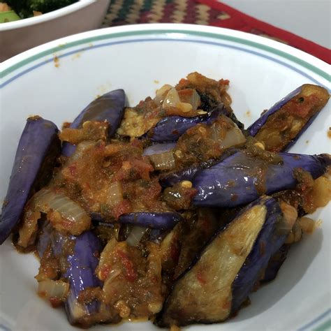 Terung Masak Sambal Brinjal With Sambal Sauce Fauzan Fatina