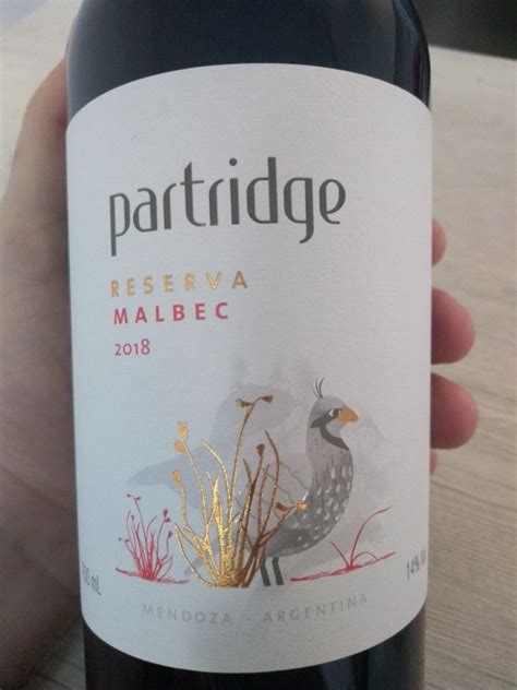 Las Perdices Malbec Partridge Reserva Argentina Mendoza Lujan