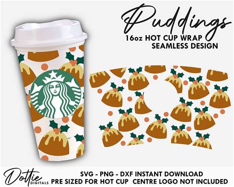 Pudding Starbucks Cup Svg Christmas Pud Hot Cup Svg Png Dxf Cutting File Oz Grande Instant