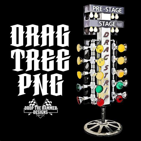 drag racing tree digital  transparent png etsy