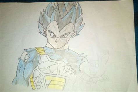 Mi dibujo de vegeta DRAGON BALL ESPAÑOL Amino