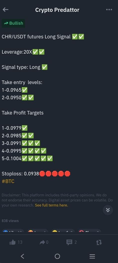 Chr Usdt Futures Long Signal All The Targets Achieved Crypto