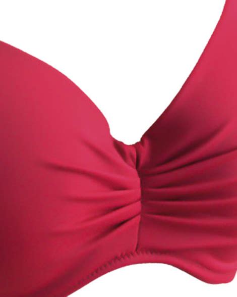 Μαγιό σουτιέν Rock Club Μεγάλο στήθος Red Wine Bikini Cup D E
