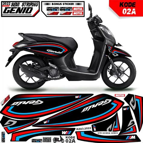 Striping Sticker Genio 125 Simple Graphic Sticker Honda Genio Shopee