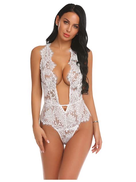 Avidlove Women One Piece Lingerie Lace Bodysuit Sexy Wedding Lingerie