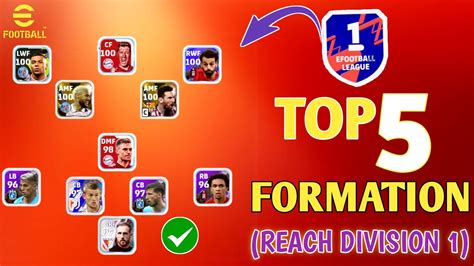 Top 5 Best Formations Reach Division 1 In Efootball 2023 Mobile