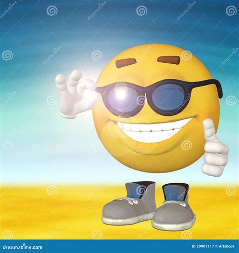 Smiley On The Beach Royalty Free Stock Photography