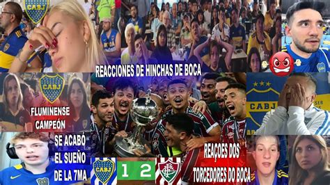 MEJORES REACCIONES DE HINCHAS DE BOCA JRS A FLUMINENSE CAMPEAO DA