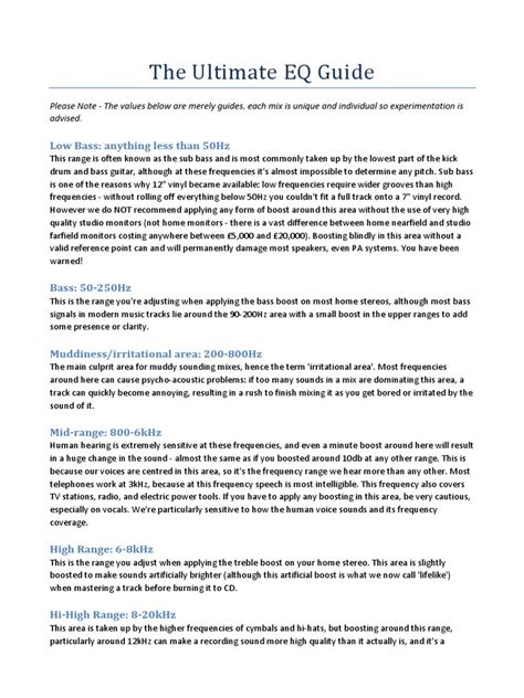 ultimate eq guide  equalization audio drum kit