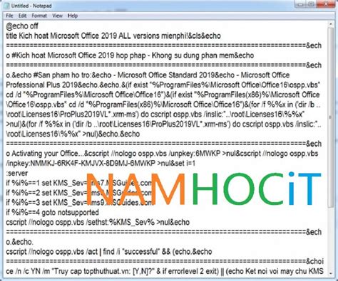 Cách Active Office 2019 CMD KMS tự động kích hoạt vĩnh viễn