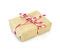 Brown Paper Parcel Tied With Red And White String Stock Image Image