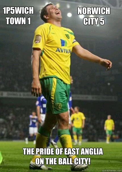 1p5wich Town 1 Norwich City 5 The Pride Of East Anglia On The Ball City