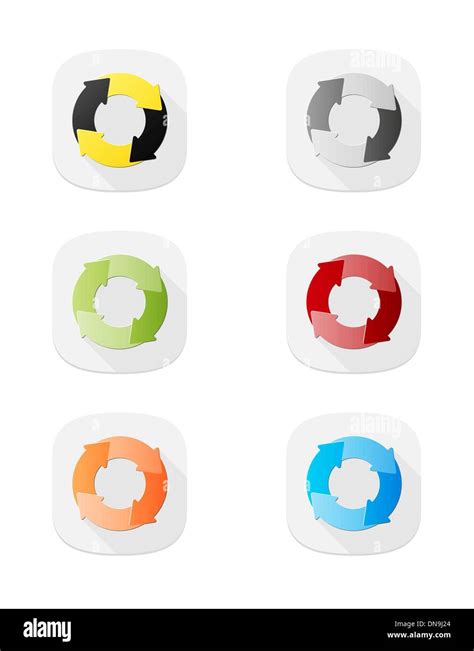 cycle diagram button stock vector image art alamy