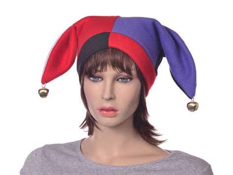 Patchwork Jester Hat Harlequin Cap With Multiple Brilliant