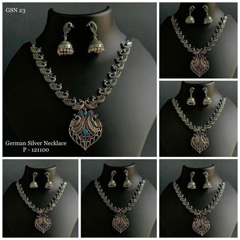 Brass Mix German Silver Necklace GSN 23 Size Adjustable At Rs 320