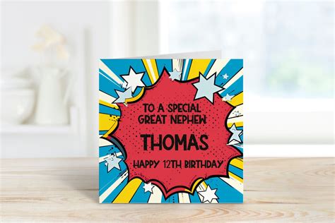 Great Nephew 12th Birthday Card Birthday Card For Great Nephew Any