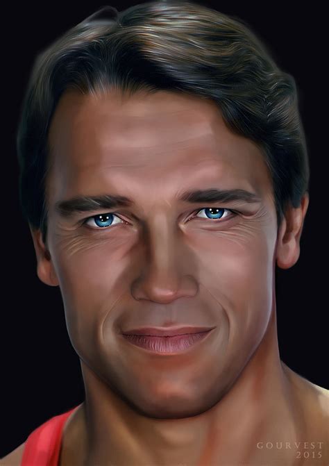 Arnold Schwarzenegger young by ChristineGourvest on DeviantArt