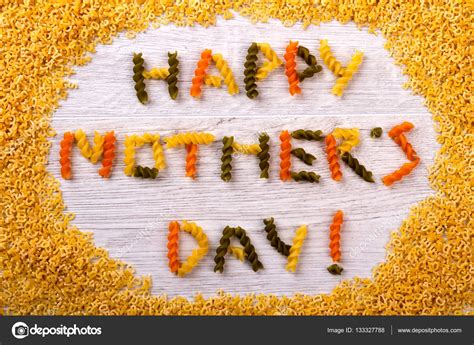 Happy Mothers day pasta inscription. Stock Photo by ©Denisfilm 133327788