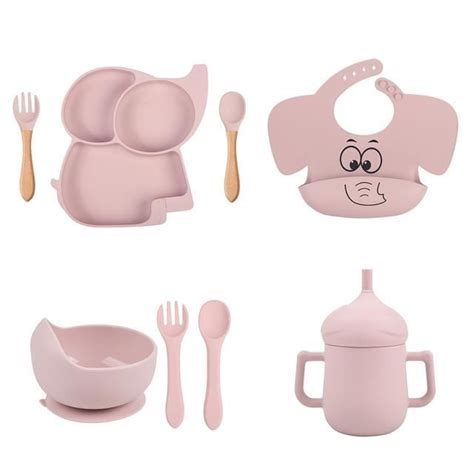 Assiette Plateau repas YWEI Y26 en silicone souple antidérapant pour